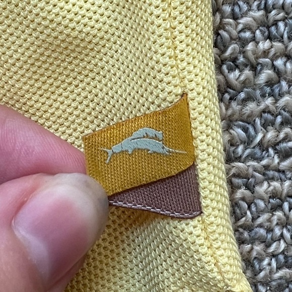 Men’s Yellow Tommy Bahama IslandZone Supima Polo Shirt Size M - Picture 6 of 9
